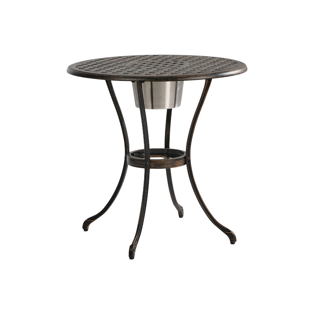 Outdoor Patio Set Bronze Aluminium 90x90x75cm