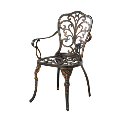 Outdoor Patio Set Aluminium Bronze 90x90x75cm