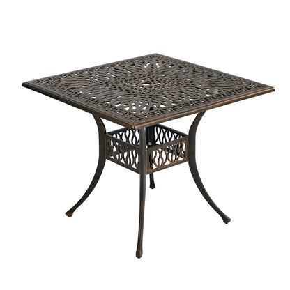 Outdoor Patio Set Aluminium Bronze 90x90x75cm