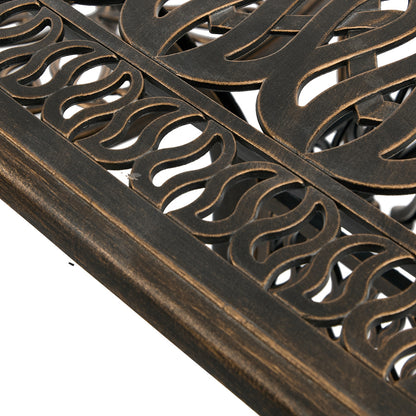 Outdoor Patio Set Aluminium Bronze 90x90x75cm