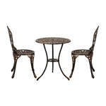 3PCS Bistro Outdoor Setting Chairs Table Patio Dining Set Furniture