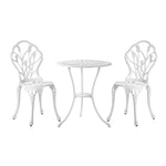 3 Piece Outdoor Furniture Setting Chairs Table Bistro Patio Dining Set