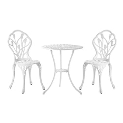 3 Piece Outdoor Furniture Setting Chairs Table Bistro Patio Dining Set
