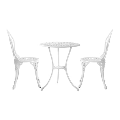 3 Piece Outdoor Furniture Setting Chairs Table Bistro Patio Dining Set