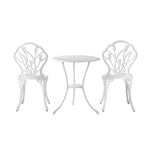 3 Piece Outdoor Furniture Setting Chairs Table Bistro Patio Dining Set