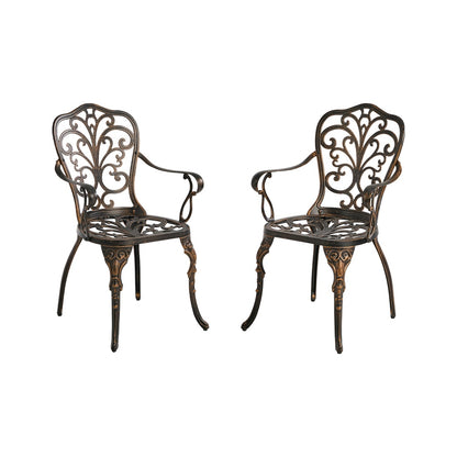 Outdoor Patio Chairs Cast Aluminium 47x48x87cm