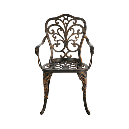 Outdoor Patio Chairs Cast Aluminium 47x48x87cm