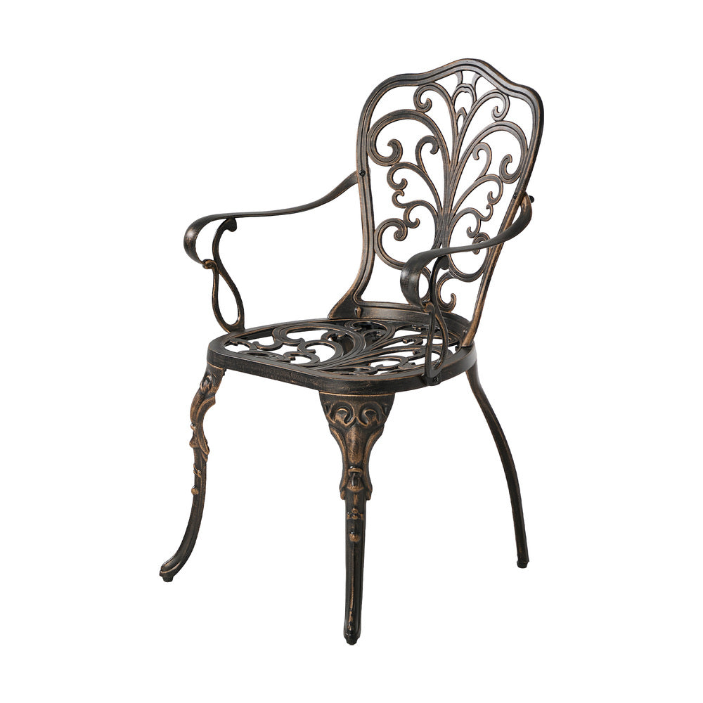 Outdoor Patio Chairs Cast Aluminium 47x48x87cm