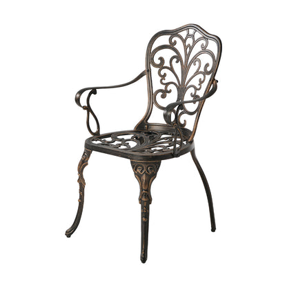 Outdoor Patio Chairs Cast Aluminium 47x48x87cm