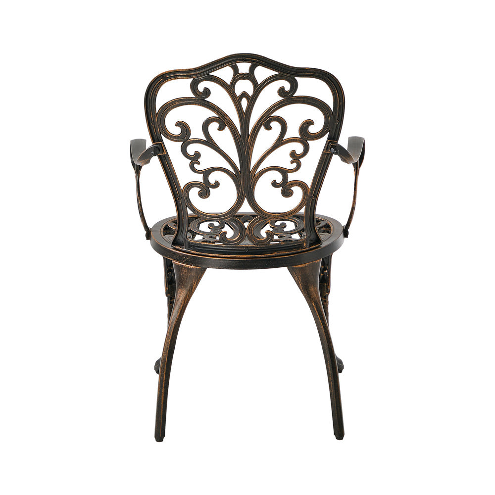 Outdoor Patio Chairs Cast Aluminium 47x48x87cm