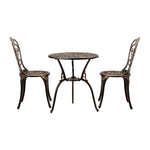 Bistro Furniture Setting 3 Piece Chairs Table Patio Indoor/Outdoor Set