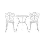 Bistro Outdoor Setting Chairs Table Patio Dining 3PCS Set Cast Aluminium