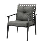 2 Seater Outdoor Dining Set with Table Grey&Black