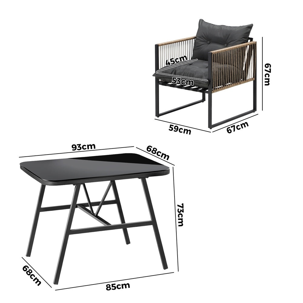 Outdoor Dining Set Patio Table Chairs Set
