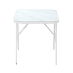 Outdoor Dining Table Patio Indoor White Marble-style