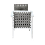 Outdoor Dining Set Rattan Chair Marble-style Table