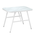 Outdoor Dining Set Marble-style Table 3 Piece