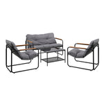 4 Seater Outdoor Patio Sofa Set Garden Chairs Table