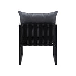 2PCS Outdoor Patio Chairs Garden Sofa Set PE Wicker Grey