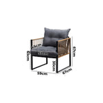 2PCS Outdoor Chairs Patio Set PE Wicker