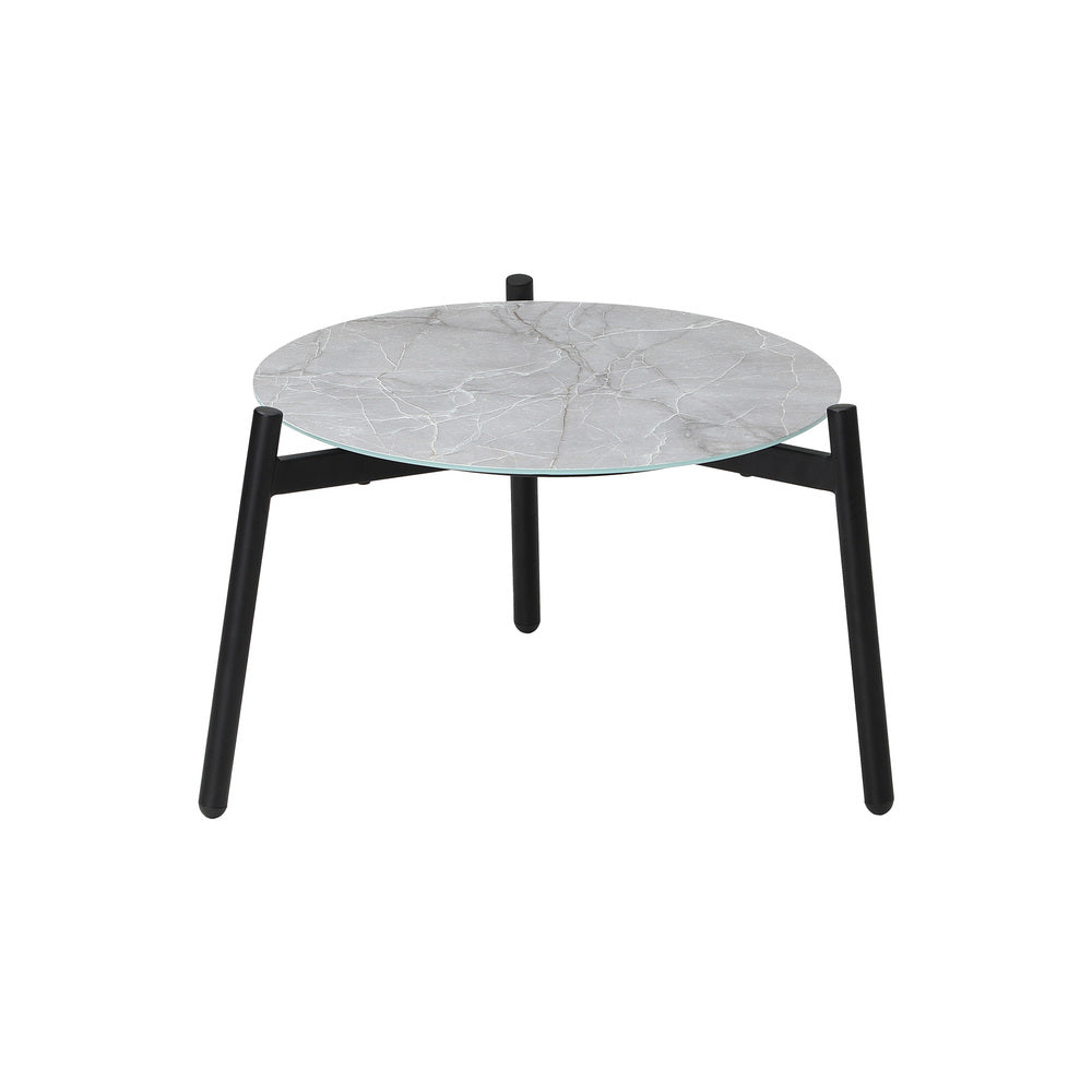 3PCS Outdoor Patio Setting Grey 70cm & 50cm Coffee Table