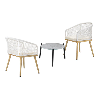3 Piece Outdoor Patio Set Lounge Furniture Sets 50cm Table