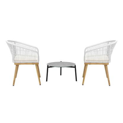 3 Piece Outdoor Patio Set Lounge Furniture Sets 50cm Table