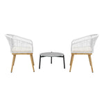 3 Piece Outdoor Patio Set Lounge Furniture Sets 50cm Table