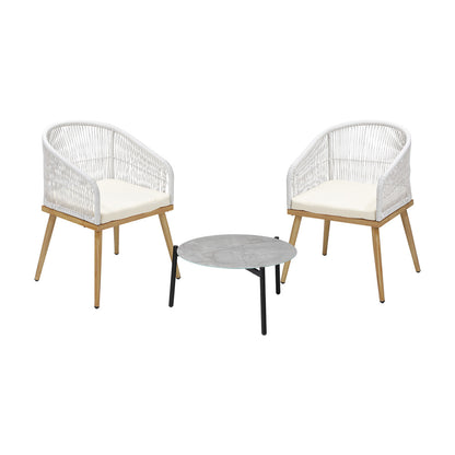3 Piece Outdoor Patio Set Lounge Furniture Sets 50cm Table