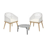 3 Piece Outdoor Patio Set Lounge Furniture Sets 50cm Table