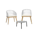 3 Piece Outdoor Patio Set Lounge Furniture Sets 50cm Table