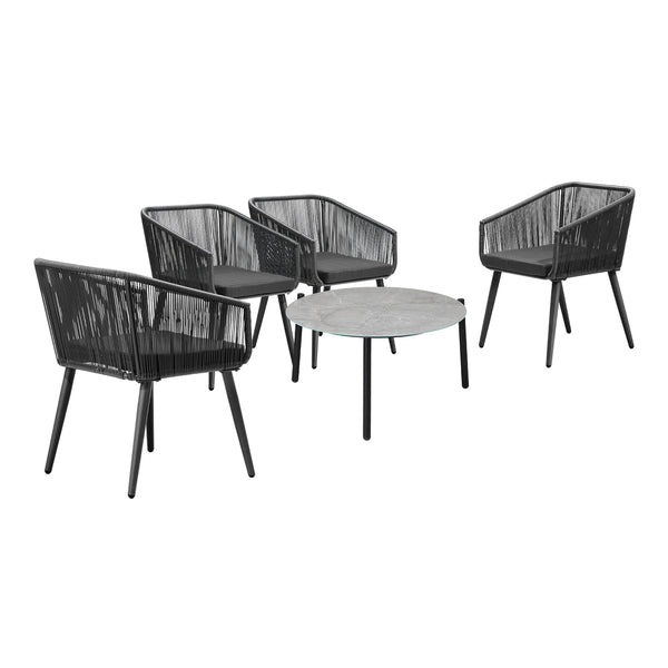  5pc Outdoor Patio Set Lounge Furniture Setting