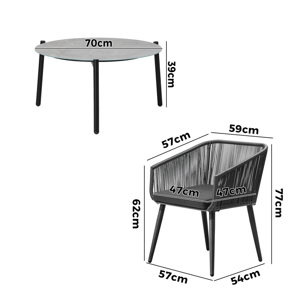5pc Outdoor Patio Set Lounge Furniture Setting