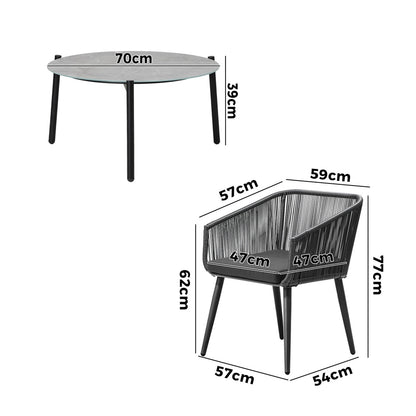 5pc Outdoor Patio Set Lounge Furniture Setting