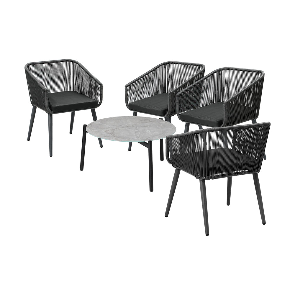 5pc Outdoor Patio Set Lounge Furniture Setting