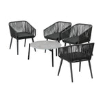5pc Outdoor Patio Set Lounge Furniture Setting