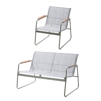 Outdoor Lounge Set 4 Seater Patio Chairs 70cm Grey Table
