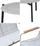Outdoor Lounge Set 4 Seater Patio Chairs 70cm Grey Table