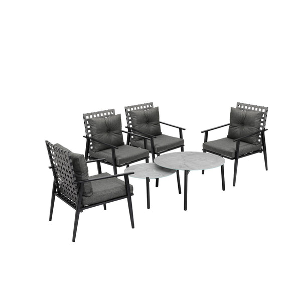  Outdoor Patio Set 2pc Grey Table Sets 4pc Rattan Black Chairs