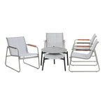 6PCS Outdoor Patio Set 4x Chairs with Coffee Table Textilene Garden Set