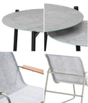 6PCS Outdoor Patio Set 4x Chairs with Coffee Table Textilene Garden Set