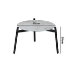 Outdoor Coffee Side Marble Table Desk 50cm Grey
