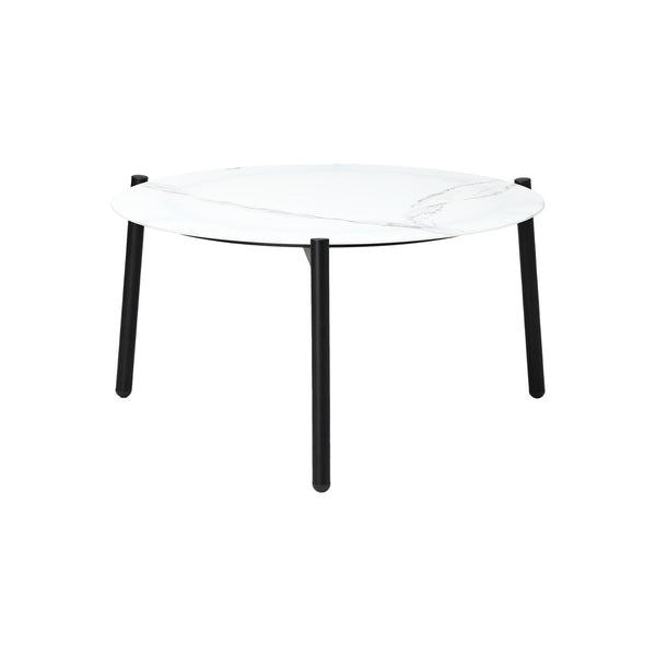  Outdoor Coffee Side Marble Table 50/70cm Round White