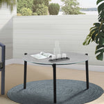 Outdoor Coffee Side Marble Table Desk 70cm Grey