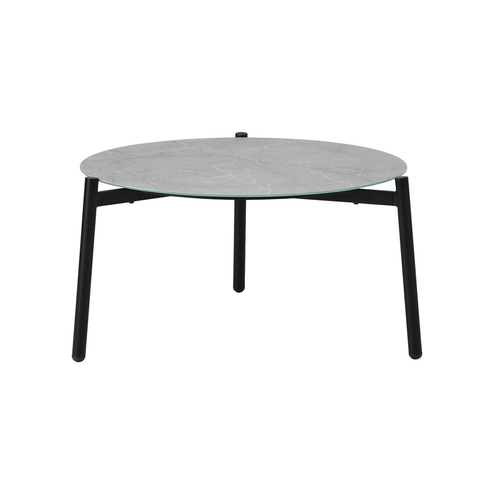Outdoor Coffee Side Marble Table Desk 70cm Grey