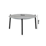 Outdoor Coffee Side Marble Table Desk 70cm Grey