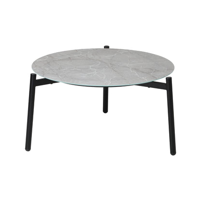 Outdoor Coffee Side Marble Table Desk 70cm Grey