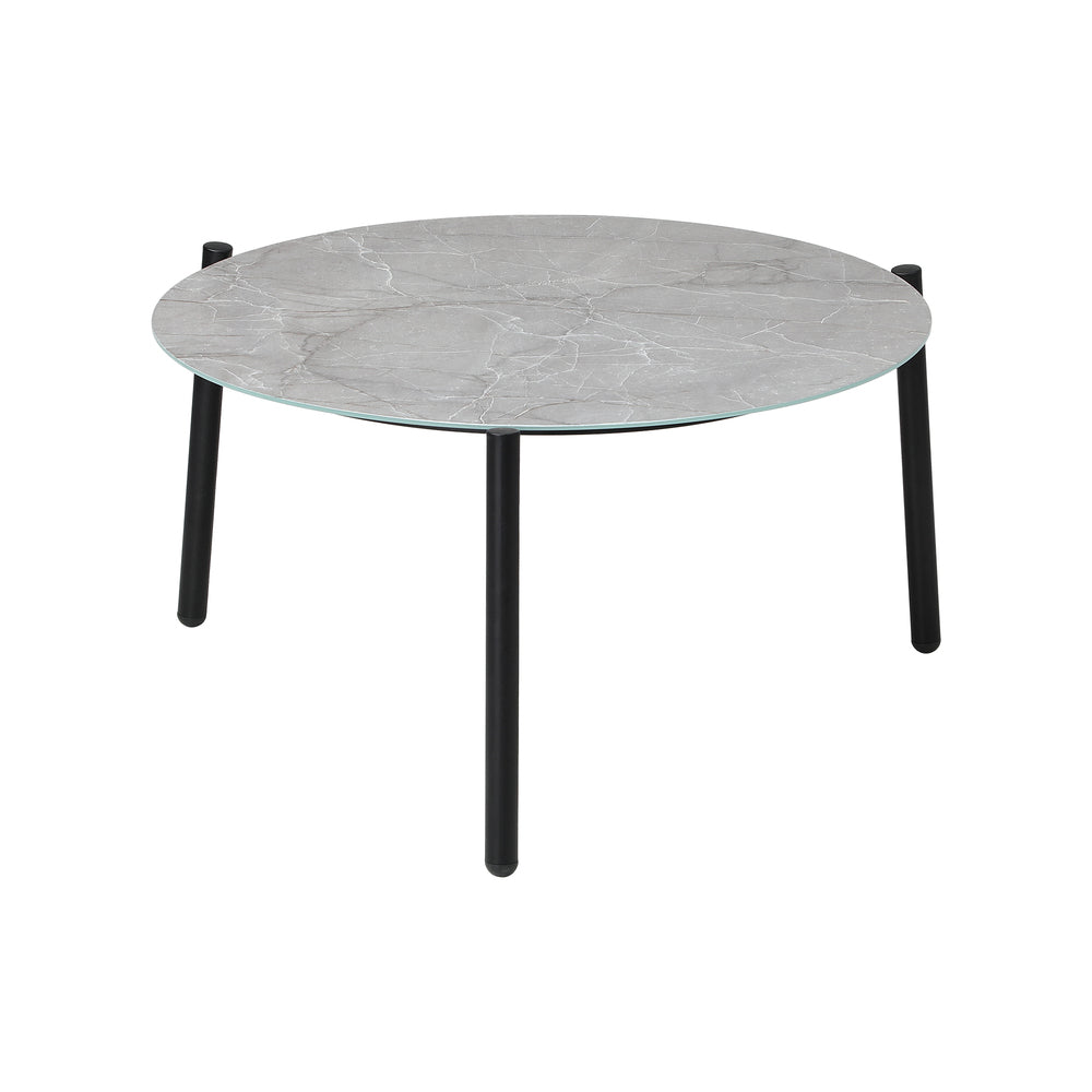 Outdoor Coffee Side Marble Table Desk 70cm Grey