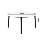 Outdoor Coffee Side Marble Table 50/70cm Round White