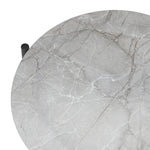 Outdoor Coffee Side Marble Table Set Grey 2PC